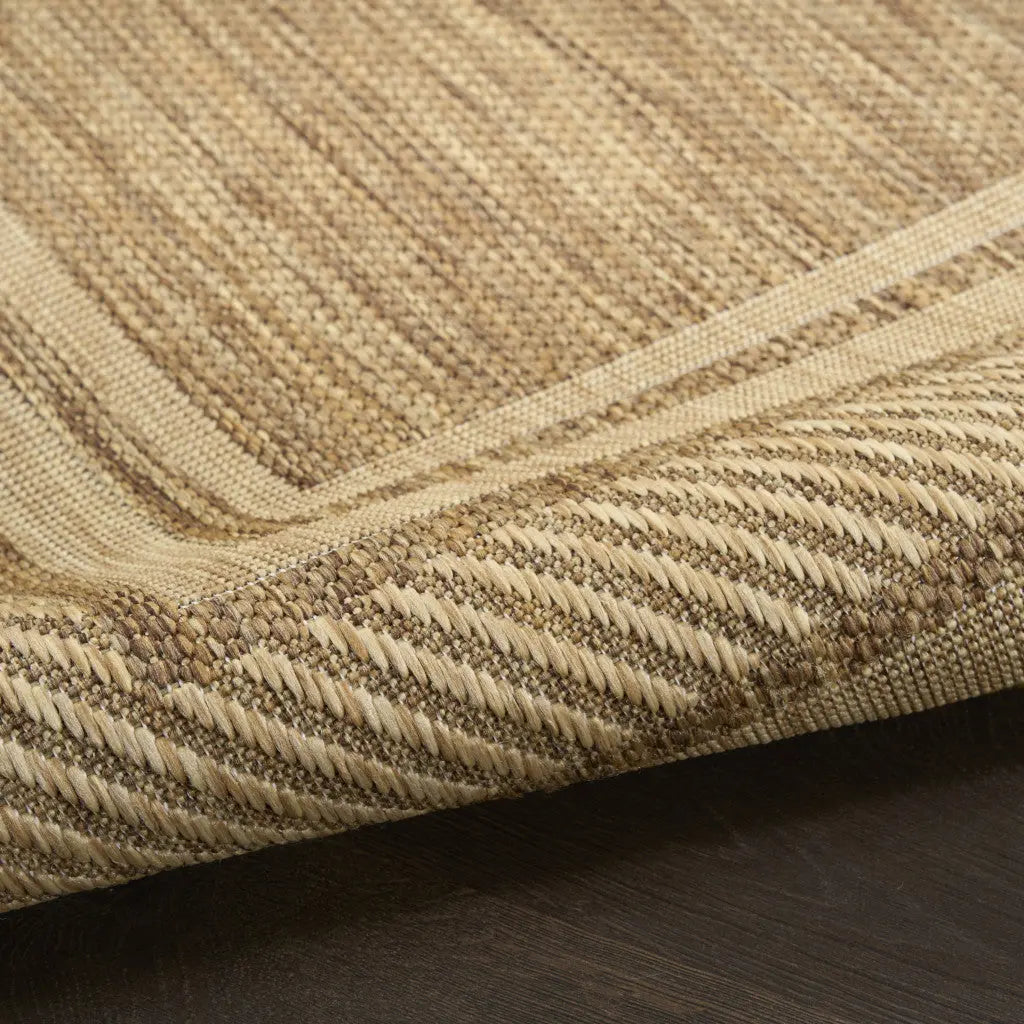 8' Natural Geometric Indoor Outdoor Runner Rug Homeroots Outdoor