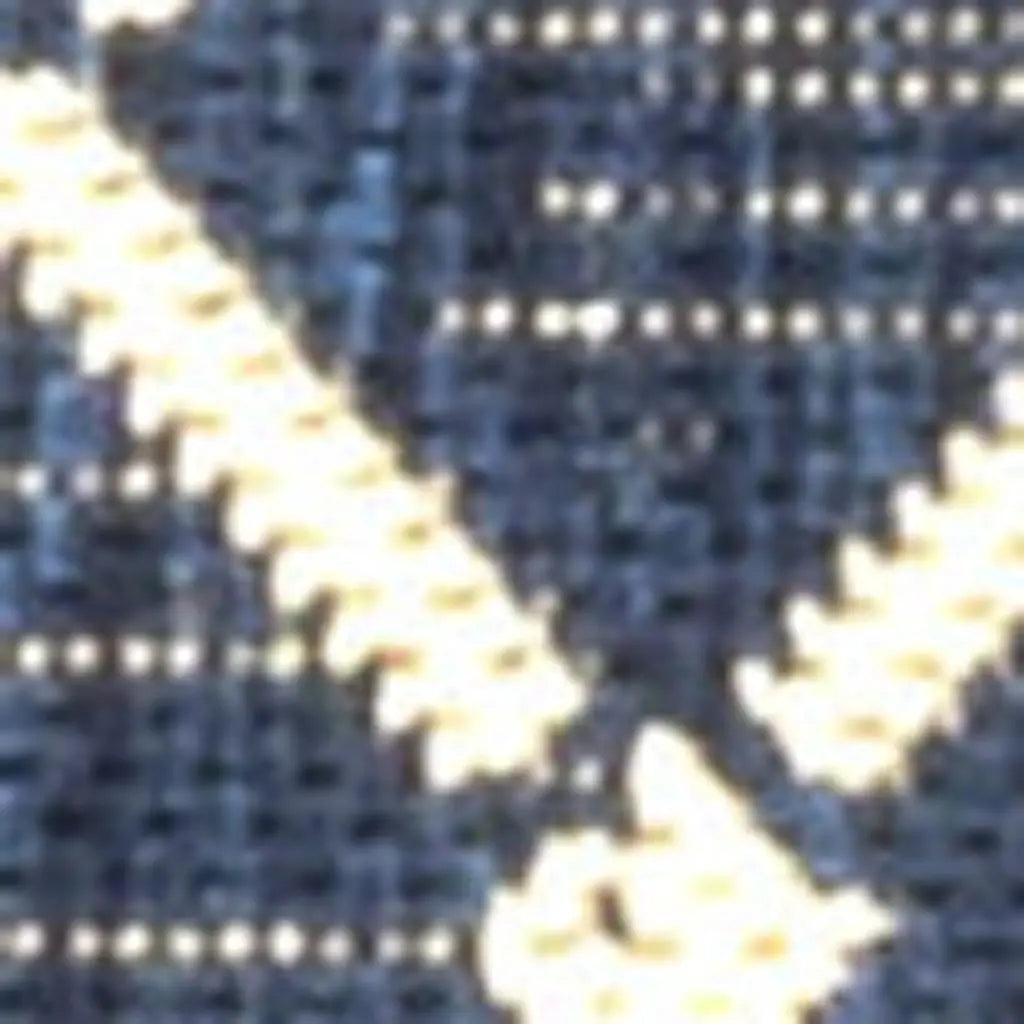 8' Navy Blue And Beige Trellis Indoor Outdoor Runner Rug Homeroots Outdoor