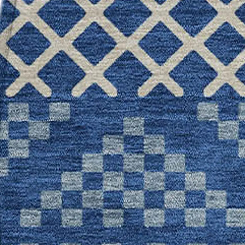 8' Navy Blue And Copper Round Striped Washable Indoor Outdoor Area Rug Homeroots Outdoor