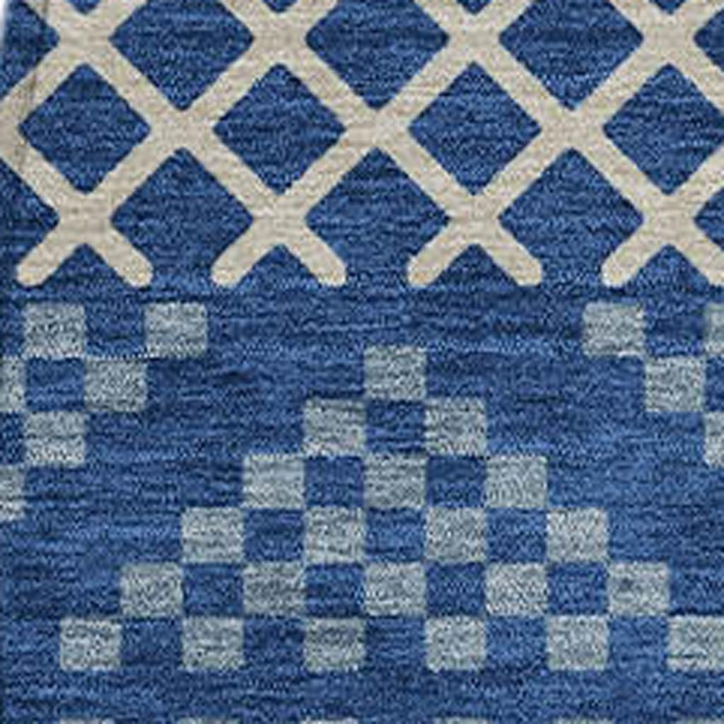 8' Navy Blue And Copper Round Striped Washable Indoor Outdoor Area Rug Homeroots Outdoor