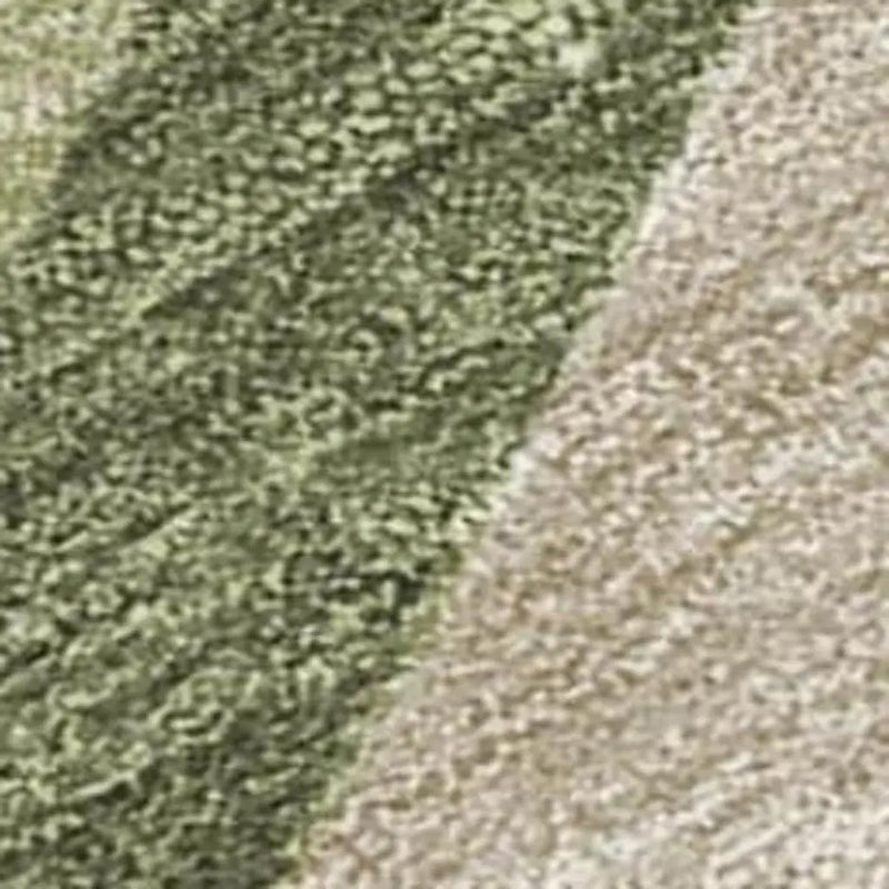 8' Olive Green And Green Round Abstract Washable Indoor Outdoor Area Rug Homeroots Outdoor