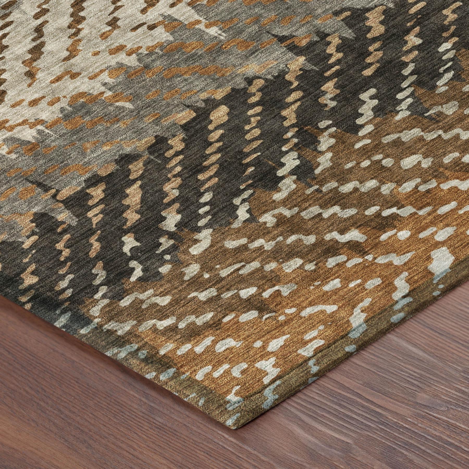 8' Orange And Beige Round Striped Washable Indoor Outdoor Area Rug Homeroots Outdoor