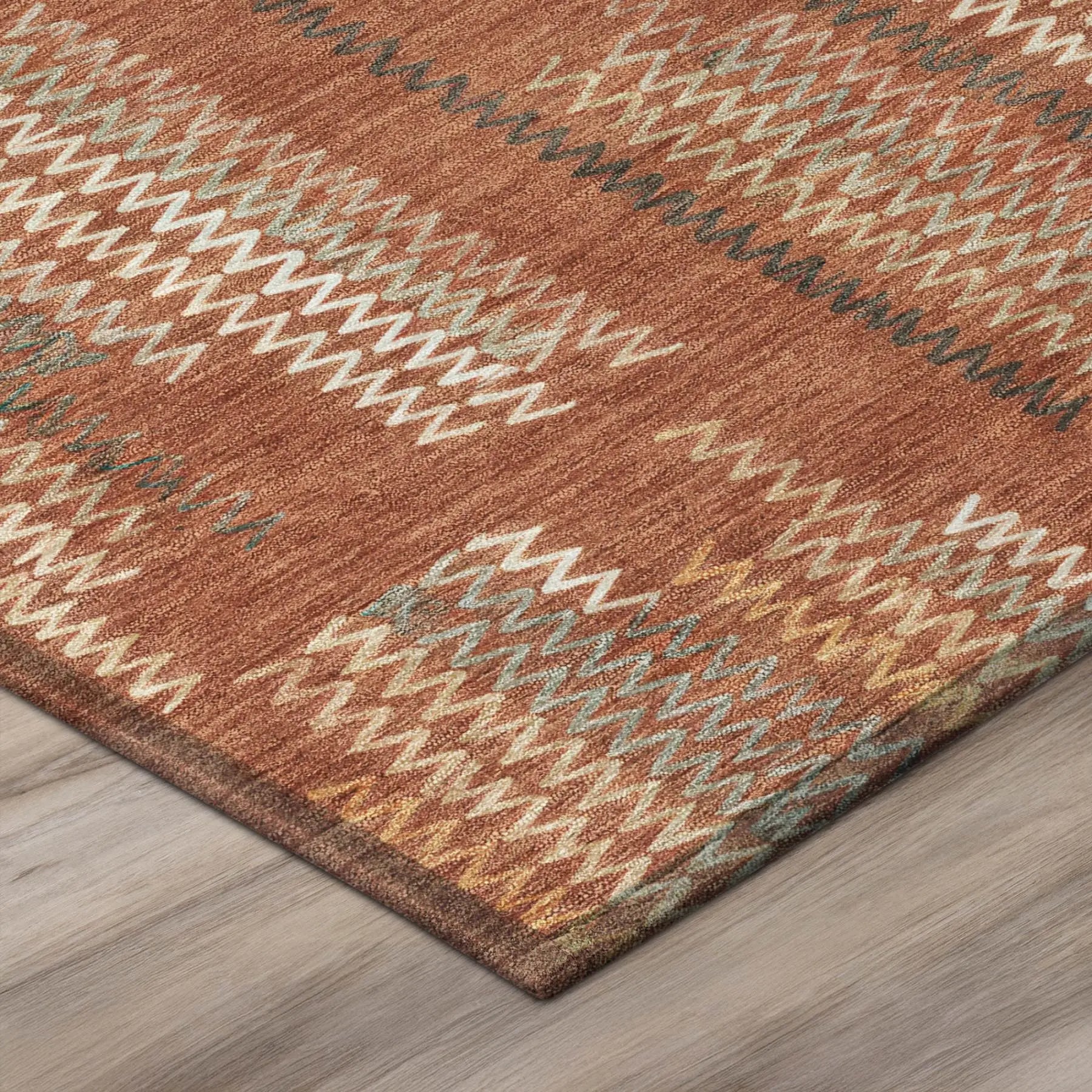 8' Orange And Brown Round Abstract Washable Indoor Outdoor Area Rug Homeroots Outdoor