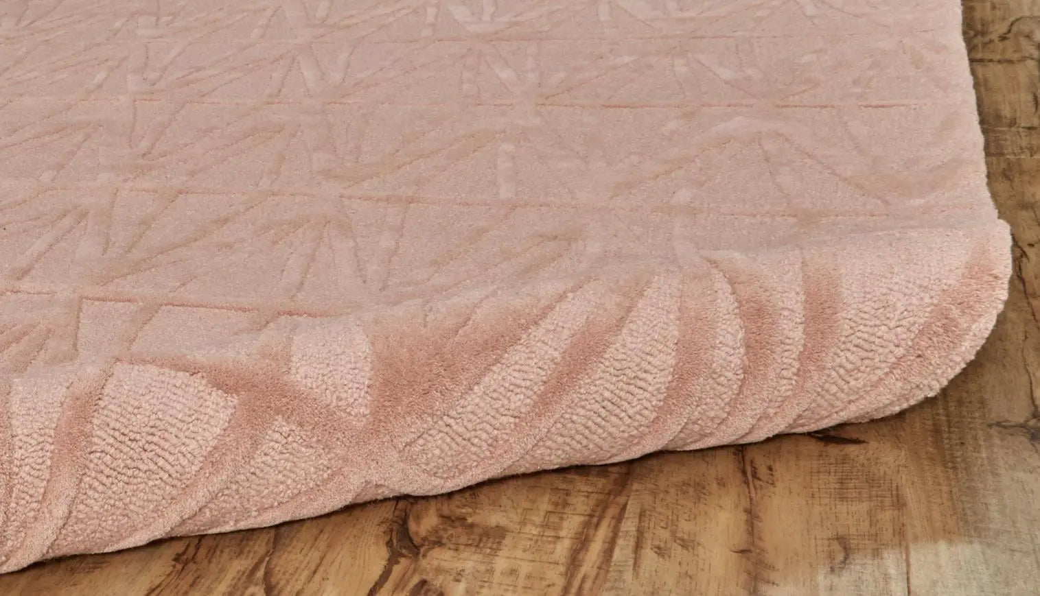 8' Pink And Beige Wool Geometric Hand Tufted Area Rug Homeroots Home Decor