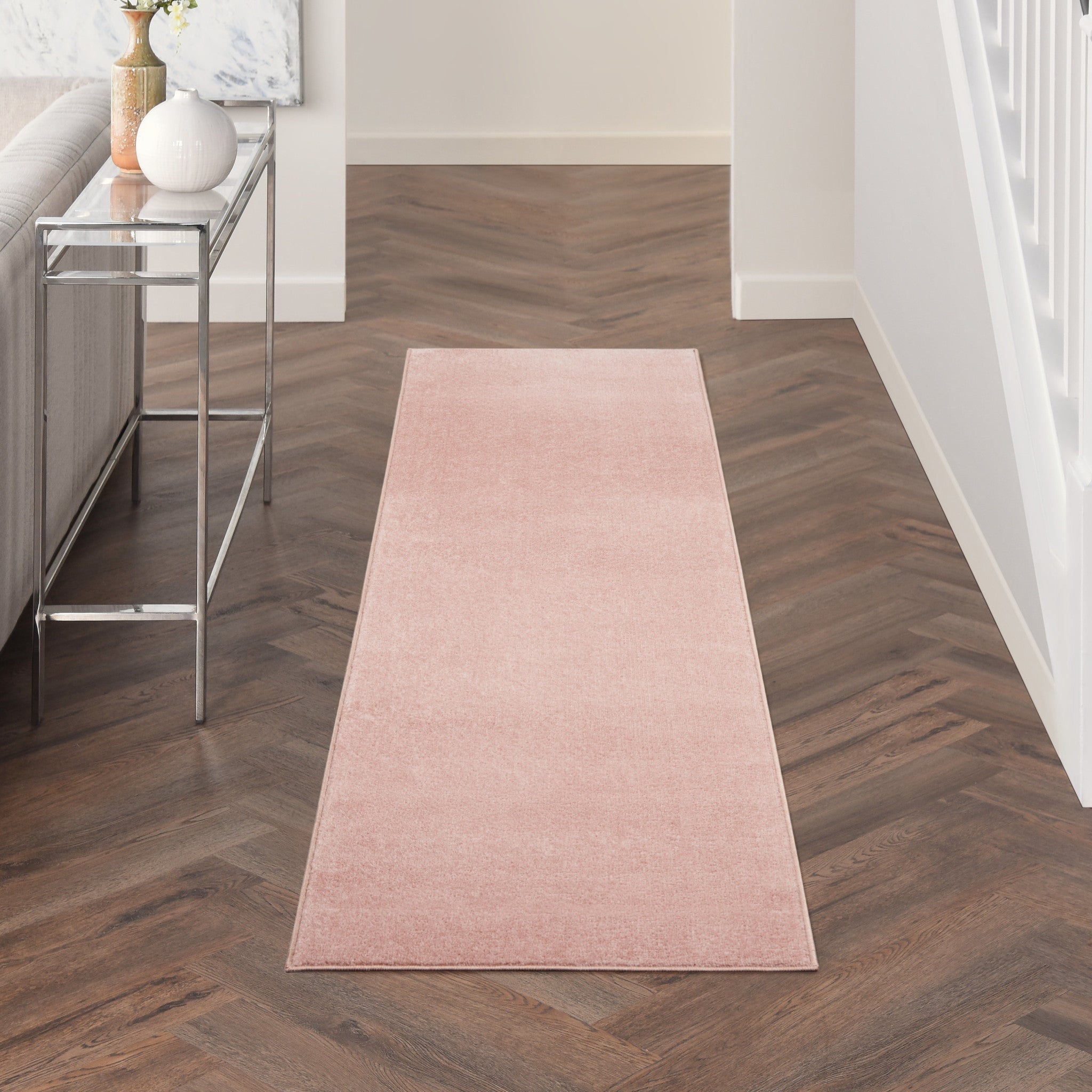 8' Pink Indoor Outdoor Runner Rug - GreatEagleInc