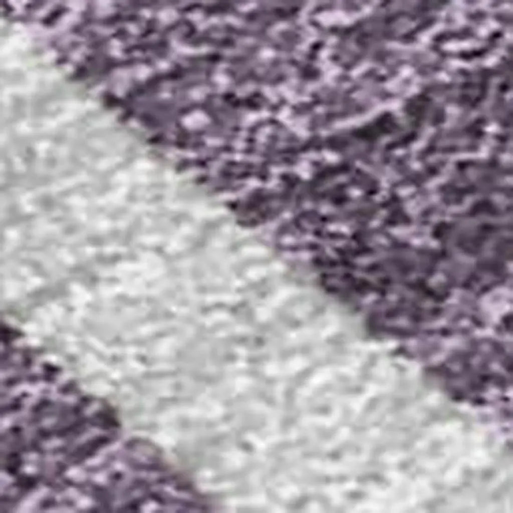 8' Plum And Silver Round Geometric Washable Indoor Outdoor Area Rug Homeroots Outdoor