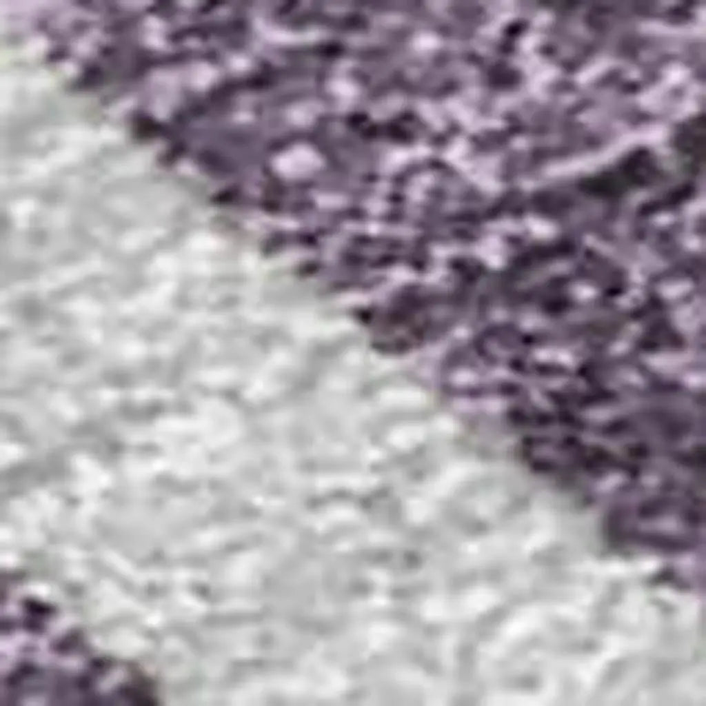 8' Plum And Silver Round Geometric Washable Indoor Outdoor Area Rug Homeroots Outdoor