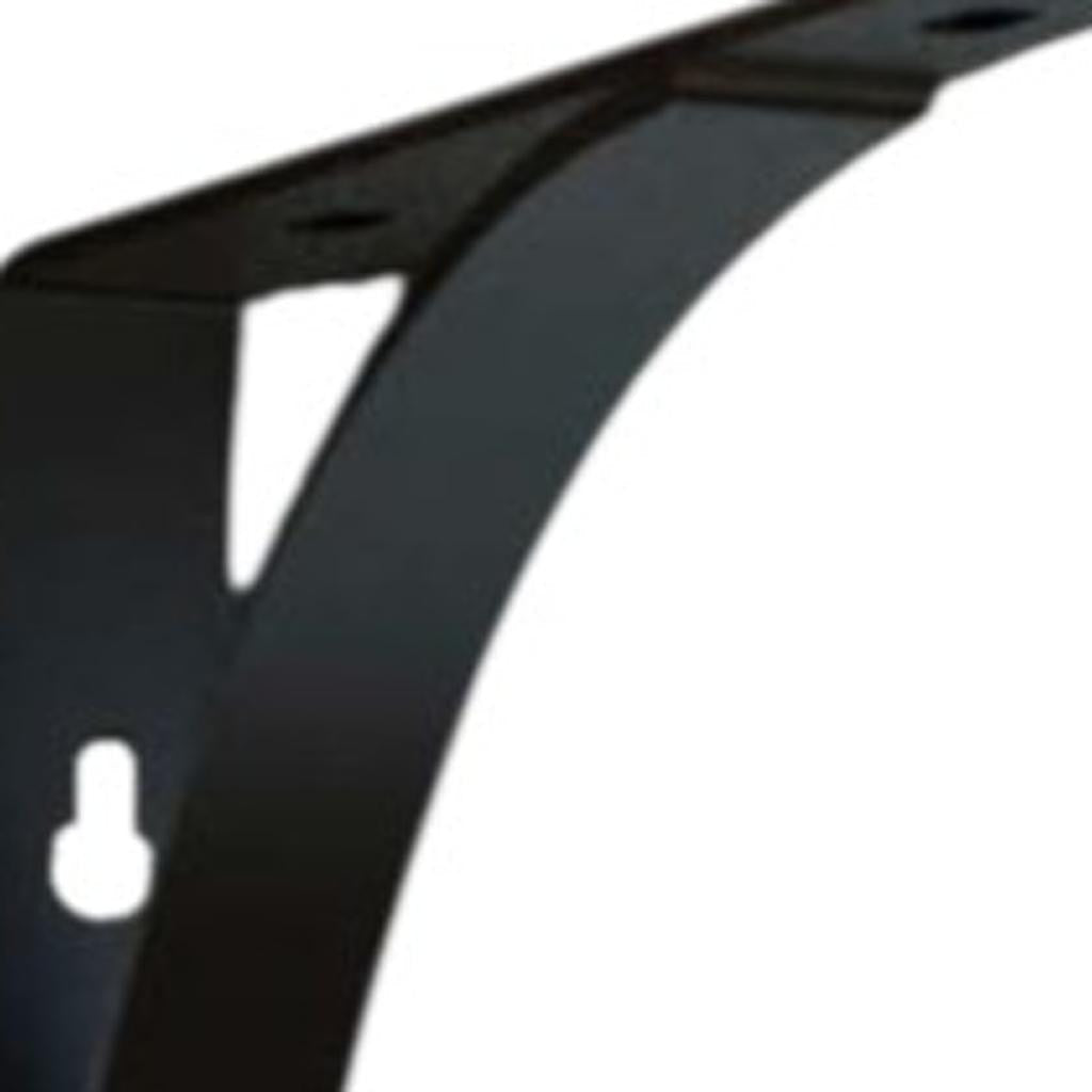 8" Set Of Two Black Curved Metal Wall Mounted Shelf Brackets - GreatEagleInc