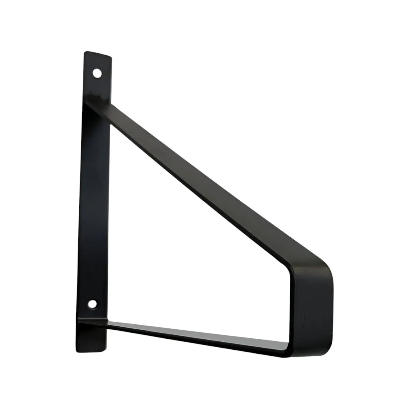 8" Set Of Two Black Metal Wall Mounted Shelf Brackets Homeroots Organization