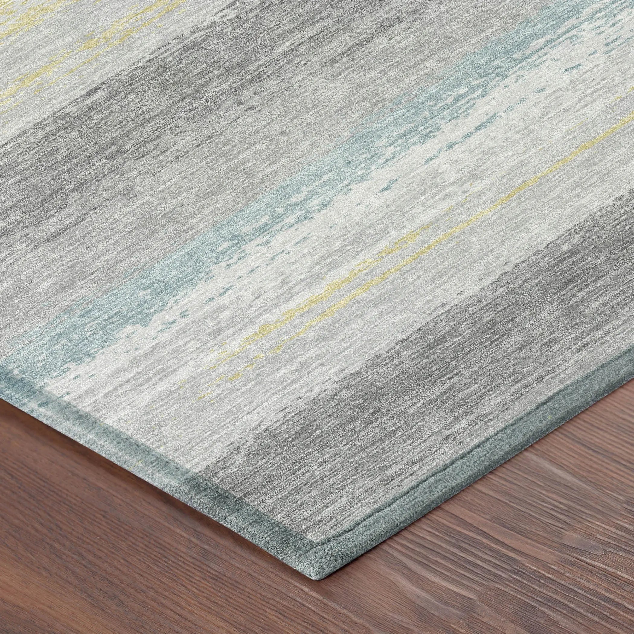8' Silver And Taupe Round Striped Washable Indoor Outdoor Area Rug Homeroots Outdoor