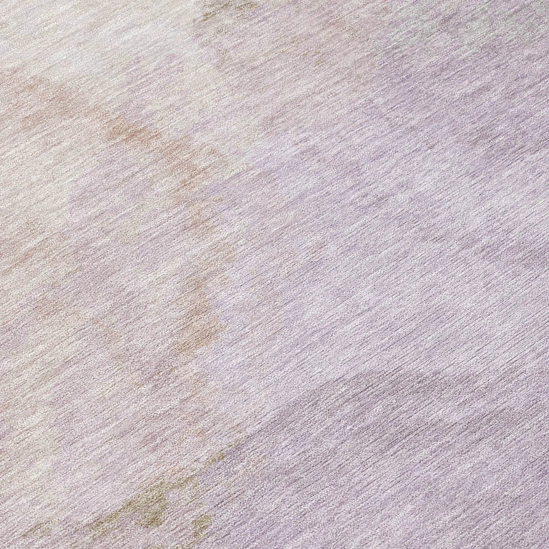 8' Taupe And Beige Round Abstract Washable Indoor Outdoor Area Rug Homeroots Outdoor