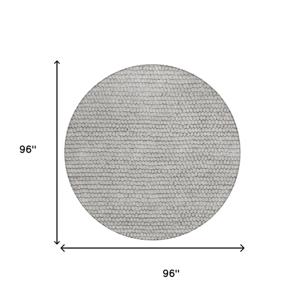 8' Taupe And Brown Round Striped Washable Indoor Outdoor Area Rug Homeroots Outdoor