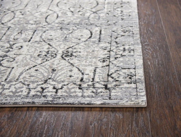 8' Taupe Natural Gray And Black Oriental Area Rug Homeroots Home Decor