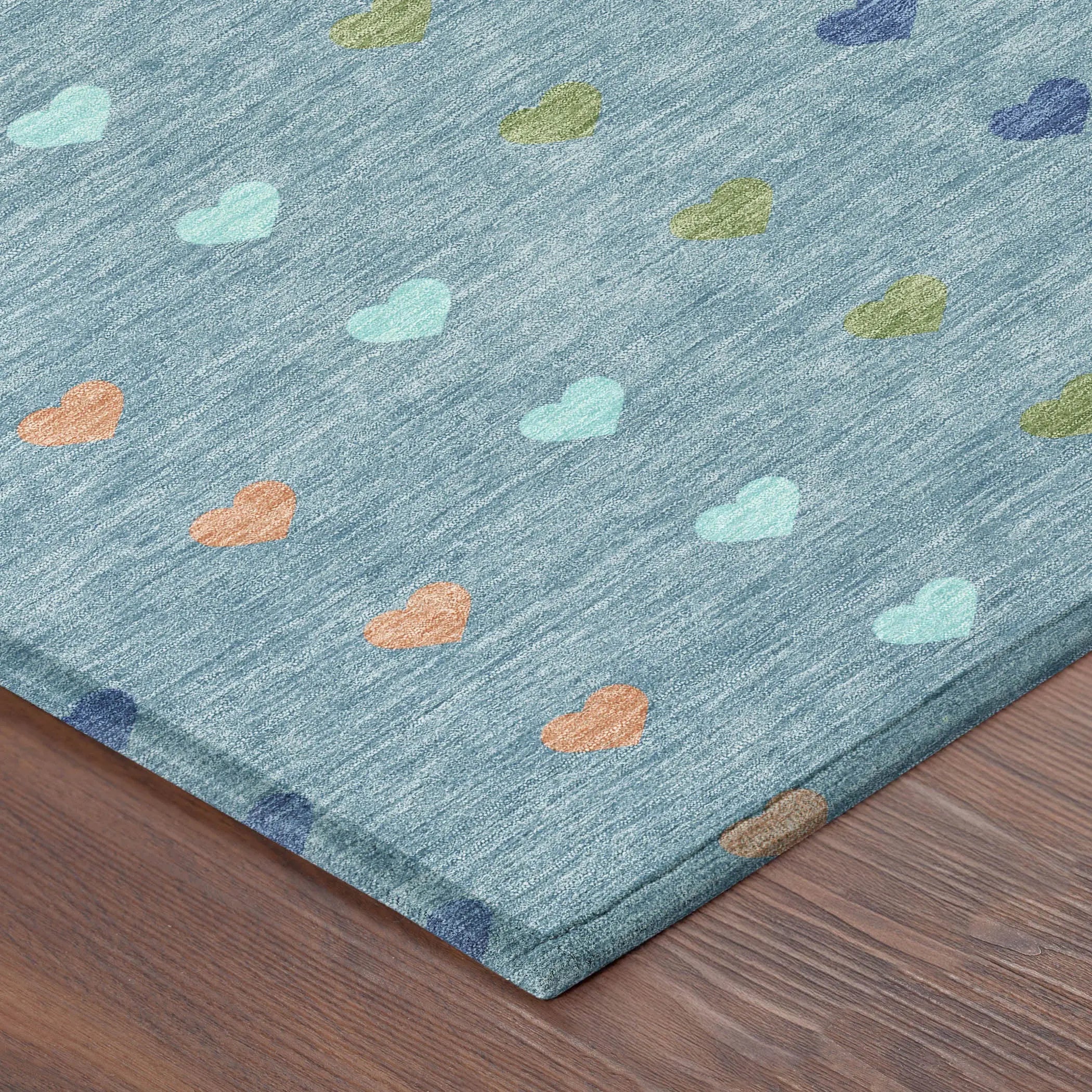 8' Teal Blue And Peach Round Geometric Washable Indoor Outdoor Area Rug Homeroots Outdoor