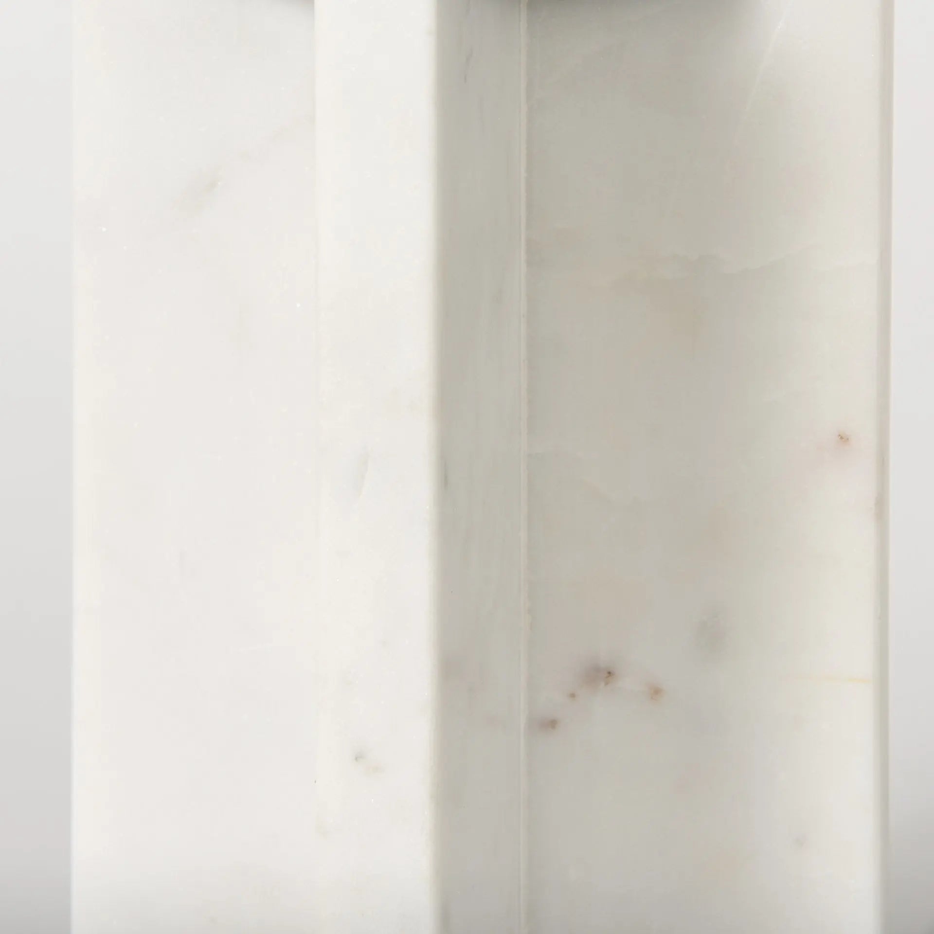 8" White Marble Tabletop Candle Holder Homeroots Home Decor
