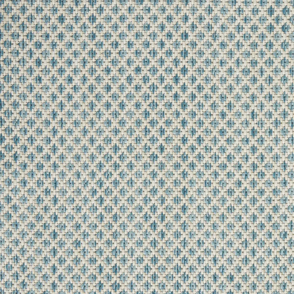 8' X 10' Aqua And Ivory Indoor Outdoor Area Rug Homeroots Outdoor