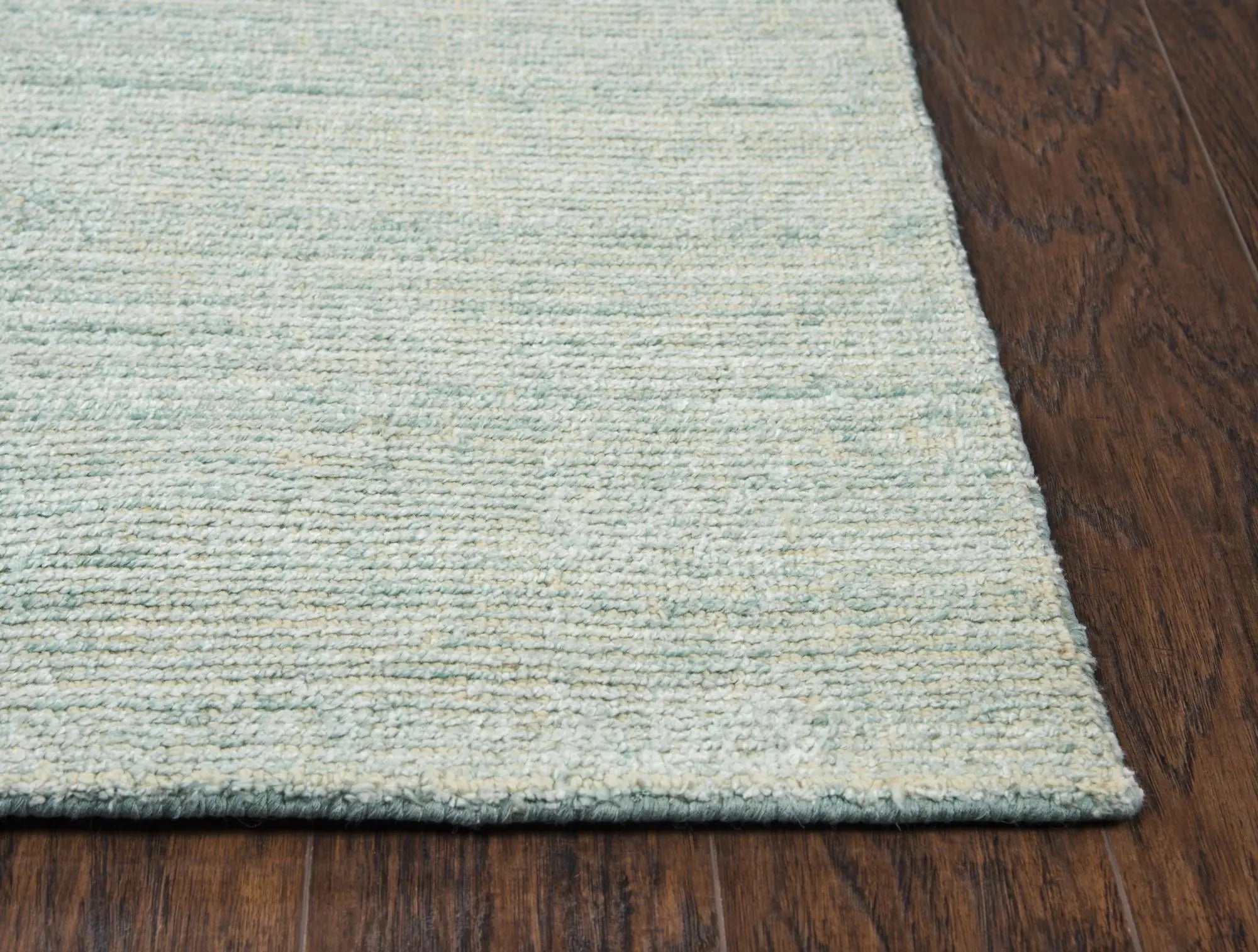 8' X 10' Aqua Green Silver And Ivory Wool Hand Loomed Area Rug Homeroots Home Decor