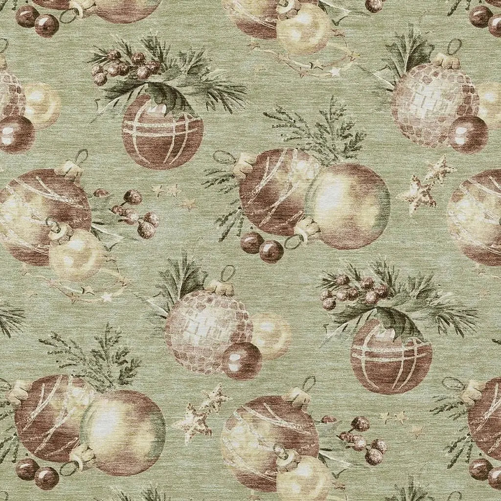 8' X 10' Artichoke Green Brown And Beige Stars Washable Indoor Outdoor Area Rug Homeroots Outdoor