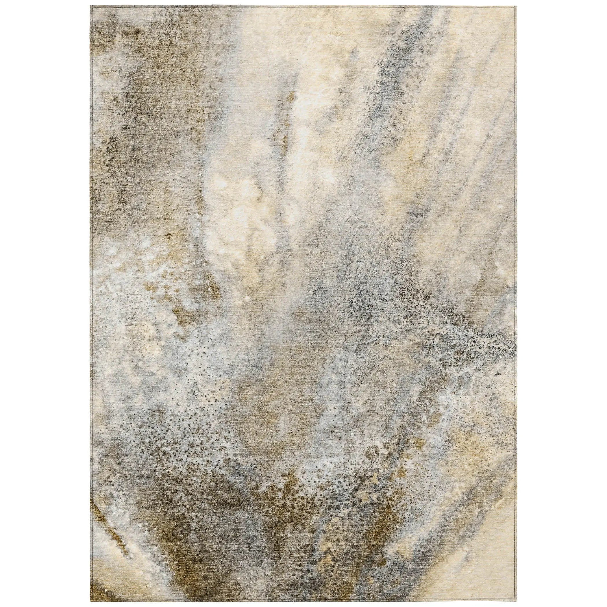 8' X 10' Beige Abstract Washable Non Skid Indoor Outdoor Area Rug Homeroots Outdoor