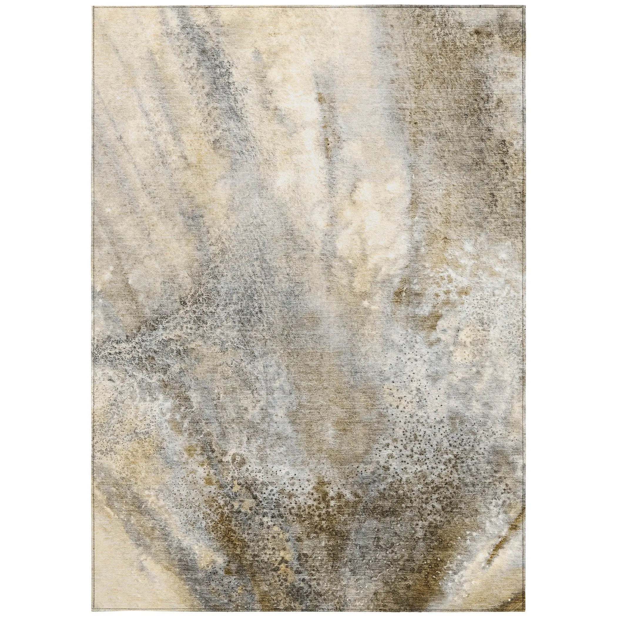 8' X 10' Beige Abstract Washable Non Skid Indoor Outdoor Area Rug Homeroots Outdoor