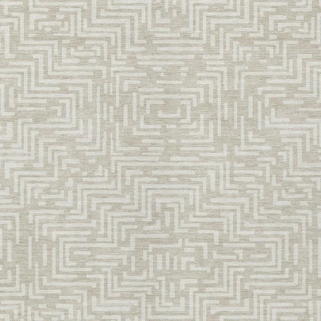 8' X 10' Beige And Blue Geometric Washable Indoor Outdoor Area Rug Homeroots Outdoor
