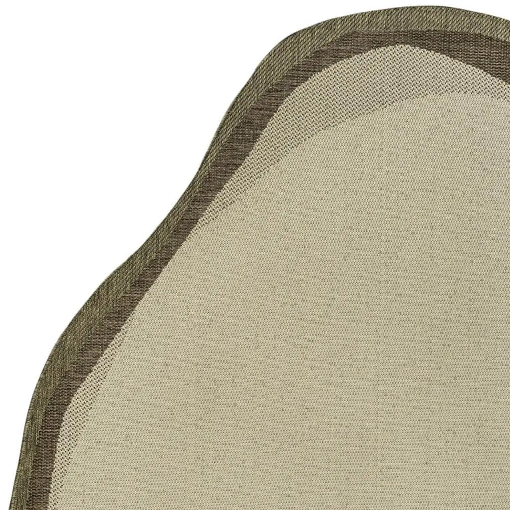 8' X 10' Beige And Brown Abstract Indoor Outdoor Area Rug Homeroots Outdoor