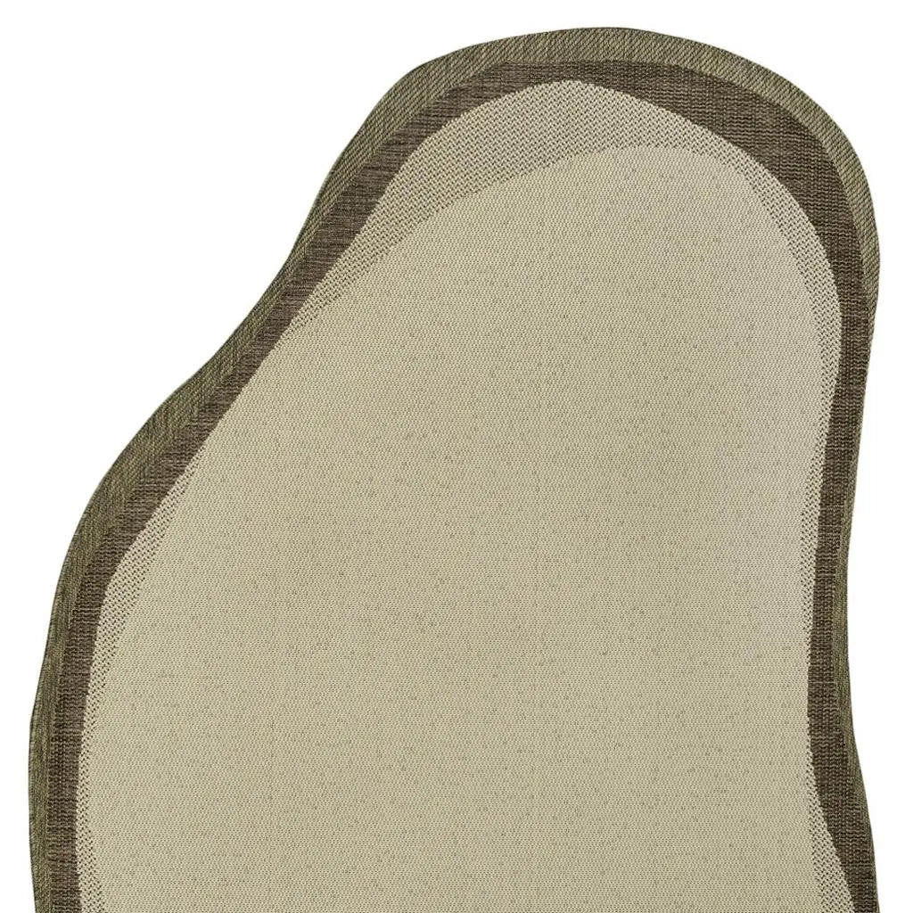 8' X 10' Beige And Brown Abstract Indoor Outdoor Area Rug Homeroots Outdoor
