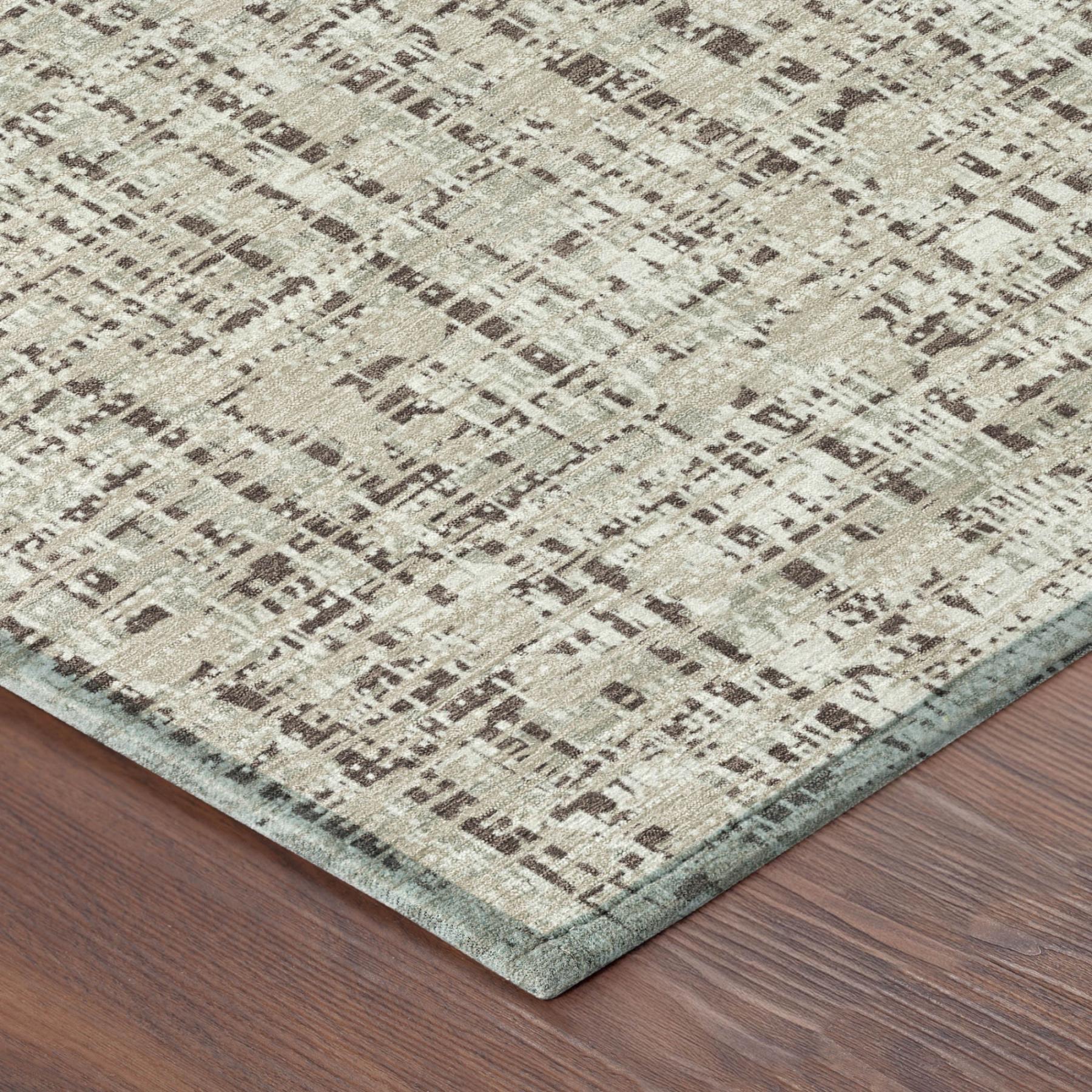8' X 10' Beige And Brown Abstract Washable Indoor Outdoor Area Rug Homeroots Outdoor