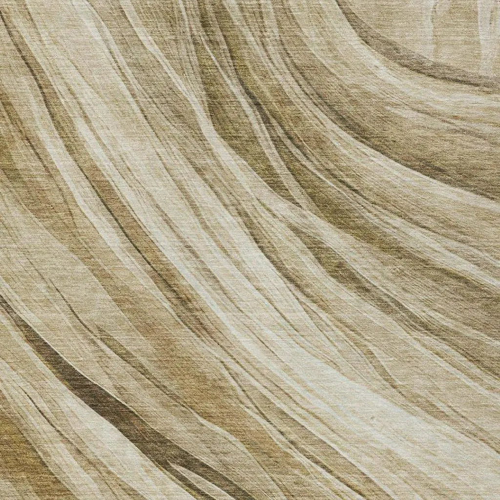 8' X 10' Beige And Brown Abstract Washable Indoor Outdoor Area Rug Homeroots Outdoor