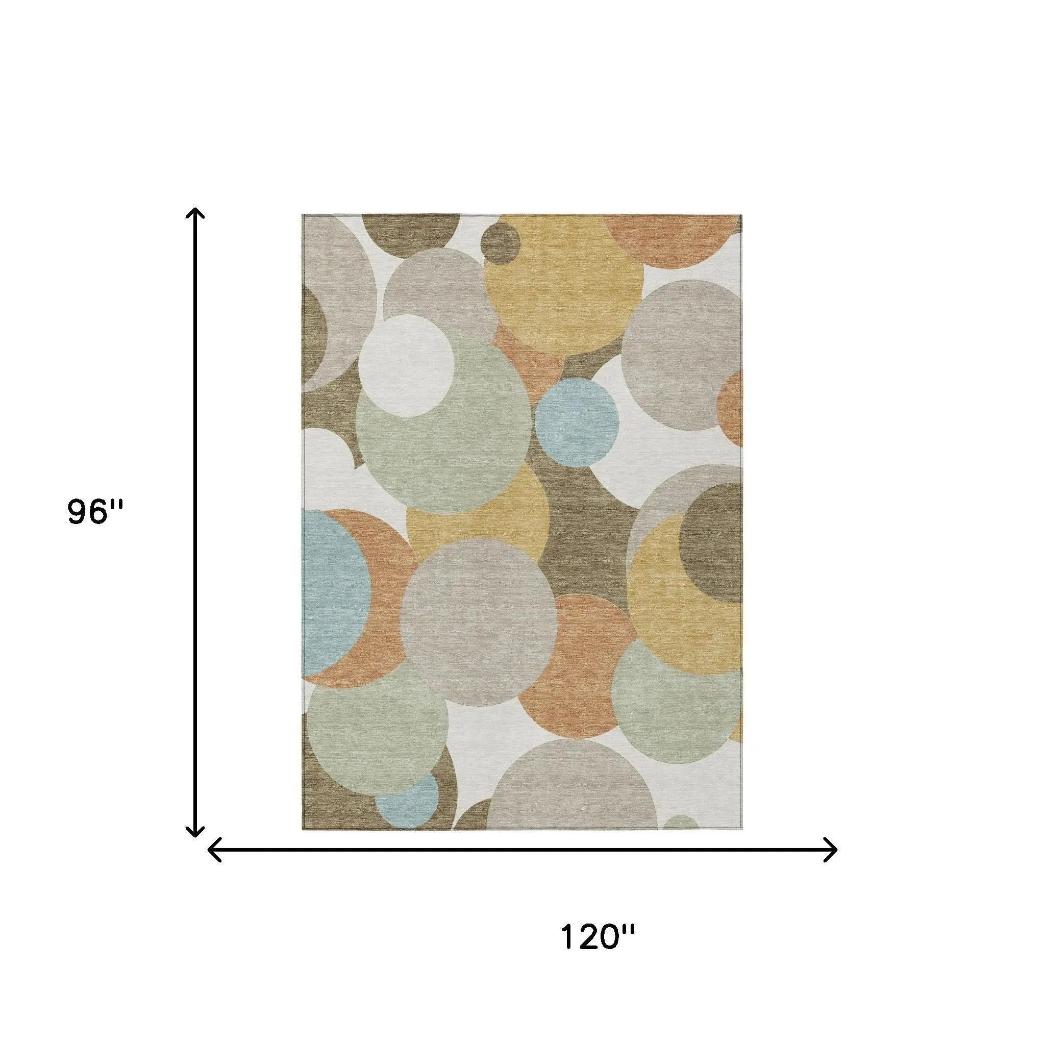 8' X 10' Beige And Brown Geometric Washable Indoor Outdoor Area Rug Homeroots Outdoor