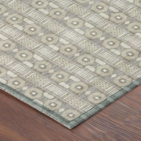 8' X 10' Beige And Brown Striped Washable Indoor Outdoor Area Rug Homeroots Outdoor
