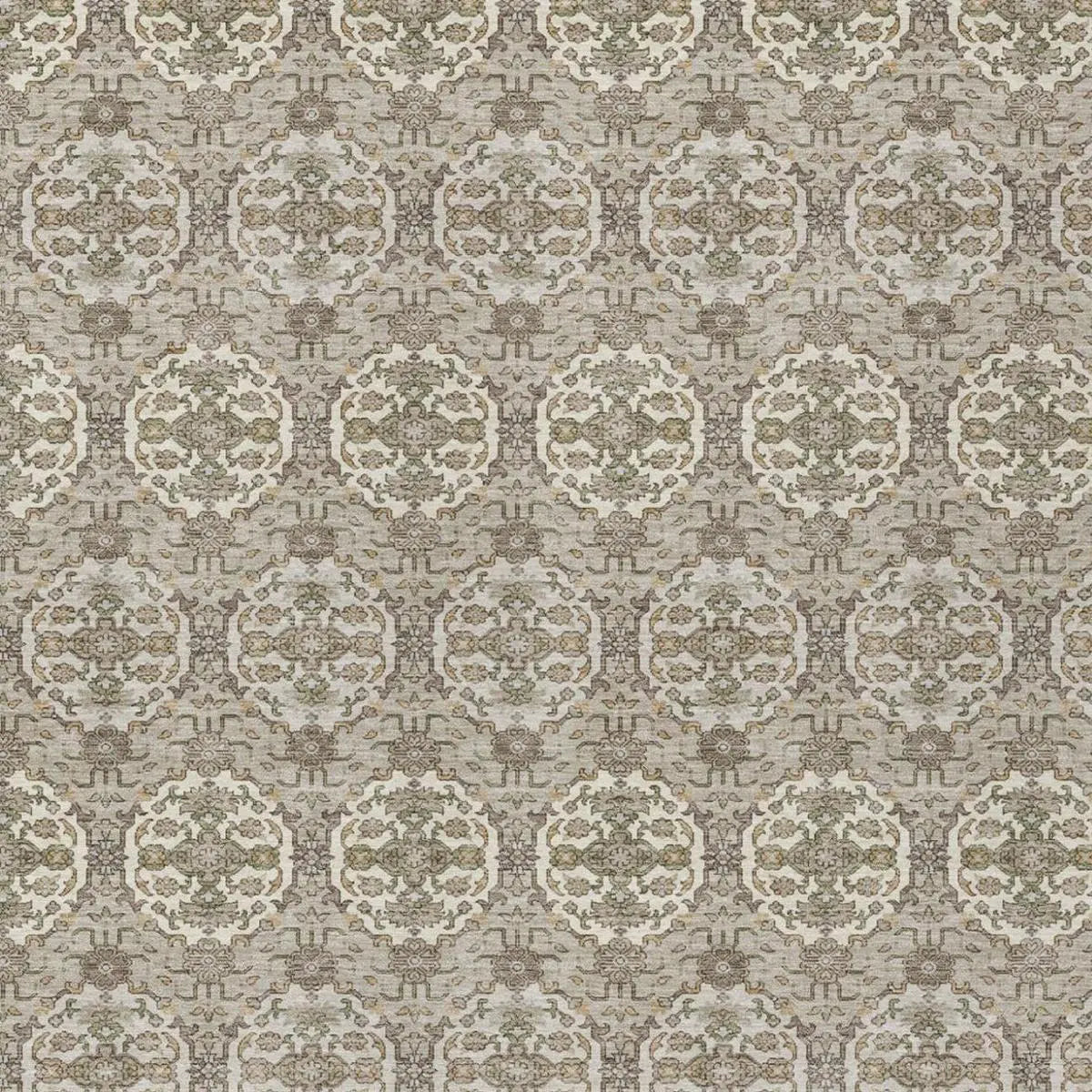 8' X 10' Beige And Brown Striped Washable Indoor Outdoor Area Rug Homeroots Outdoor