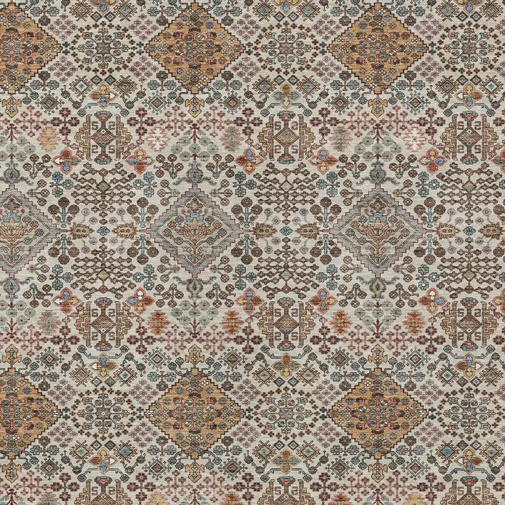8' X 10' Beige And Copper Geometric Washable Indoor Outdoor Area Rug Homeroots Outdoor