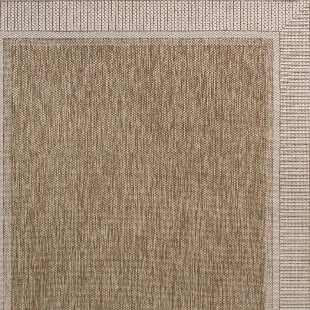 8' X 10' Beige And Cream Indoor Outdoor Area Rug Homeroots Outdoor