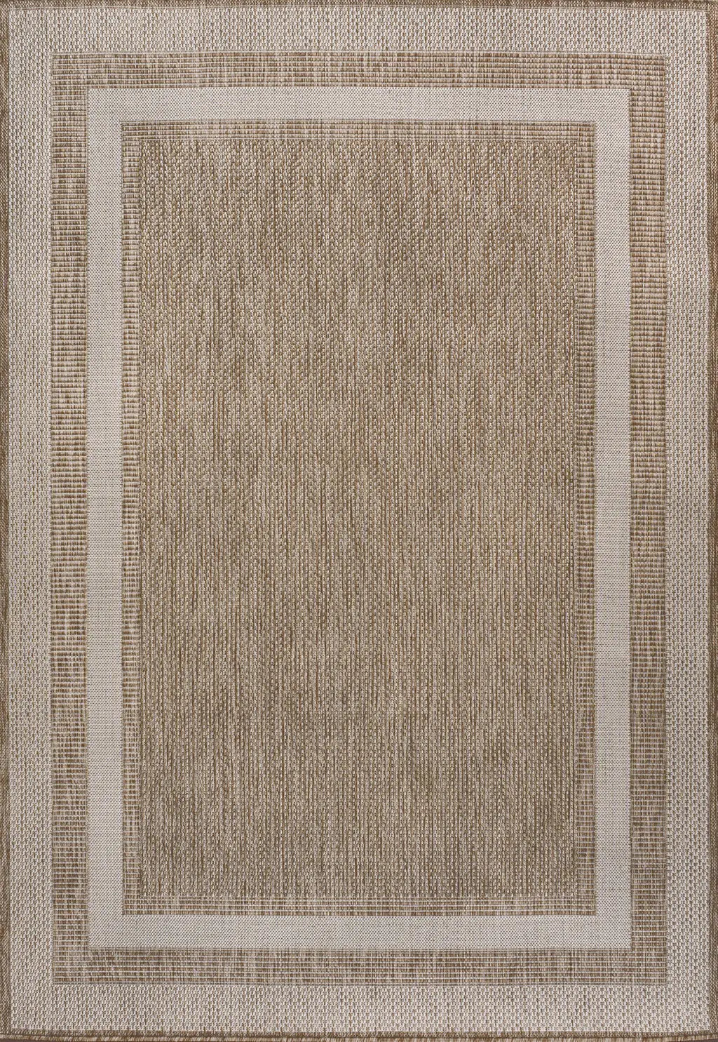 8' X 10' Beige And Cream Indoor Outdoor Area Rug Homeroots Outdoor