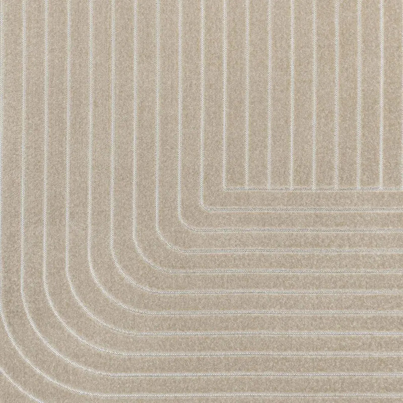 8' X 10' Beige And Cream Striped Indoor Outdoor Area Rug Homeroots Outdoor