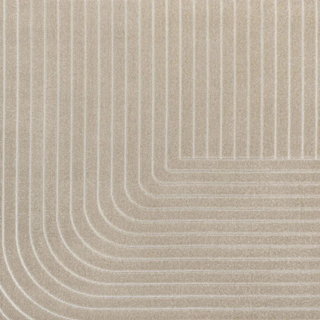 8' X 10' Beige And Cream Striped Indoor Outdoor Area Rug Homeroots Outdoor
