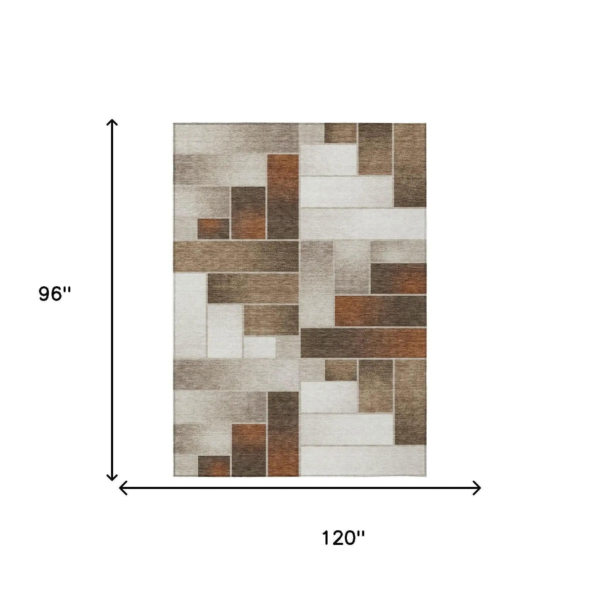 8' X 10' Beige And Graphite Geometric Washable Indoor Outdoor Area Rug Homeroots Outdoor