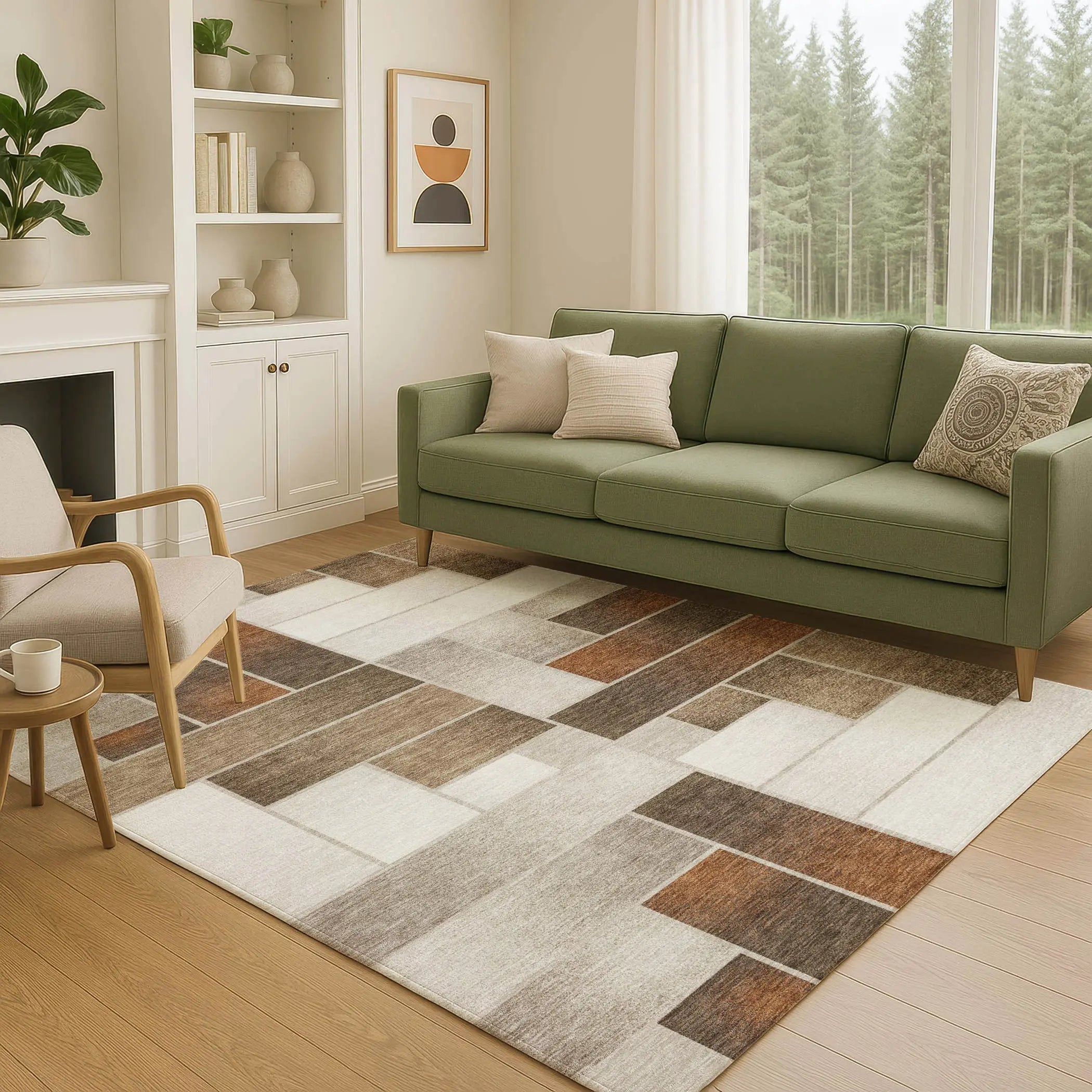 8' X 10' Beige And Graphite Geometric Washable Indoor Outdoor Area Rug Homeroots Outdoor
