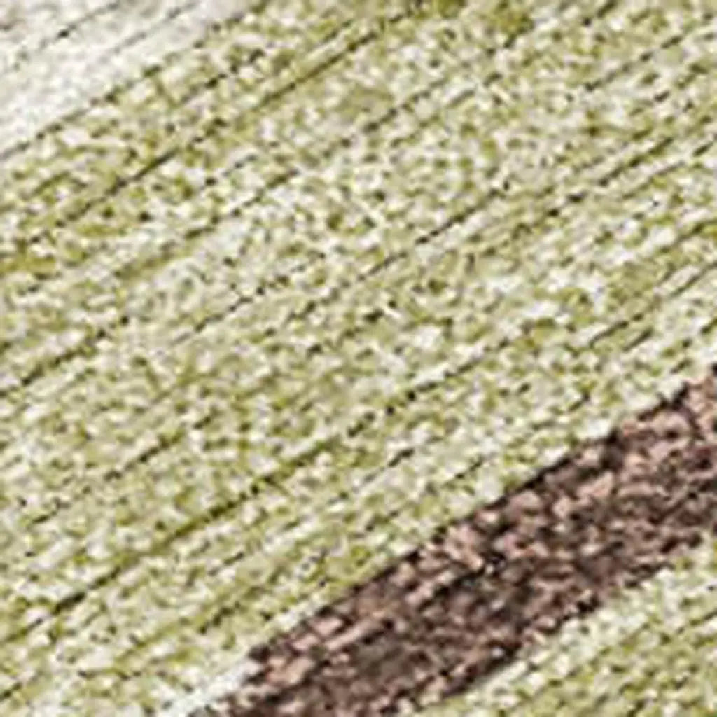8' X 10' Beige And Green Tribal Washable Indoor Outdoor Area Rug Homeroots Outdoor