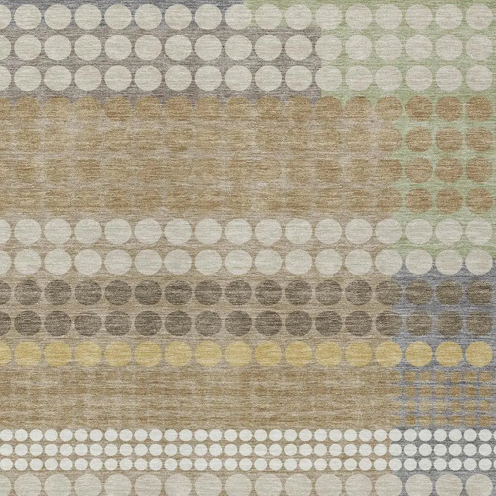 8' X 10' Beige And Ivory Geometric Washable Indoor Outdoor Area Rug Homeroots Outdoor