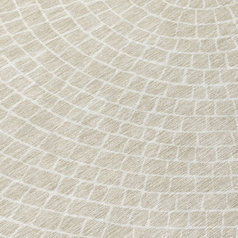 8' X 10' Beige And Ivory Geometric Washable Indoor Outdoor Area Rug Homeroots Outdoor