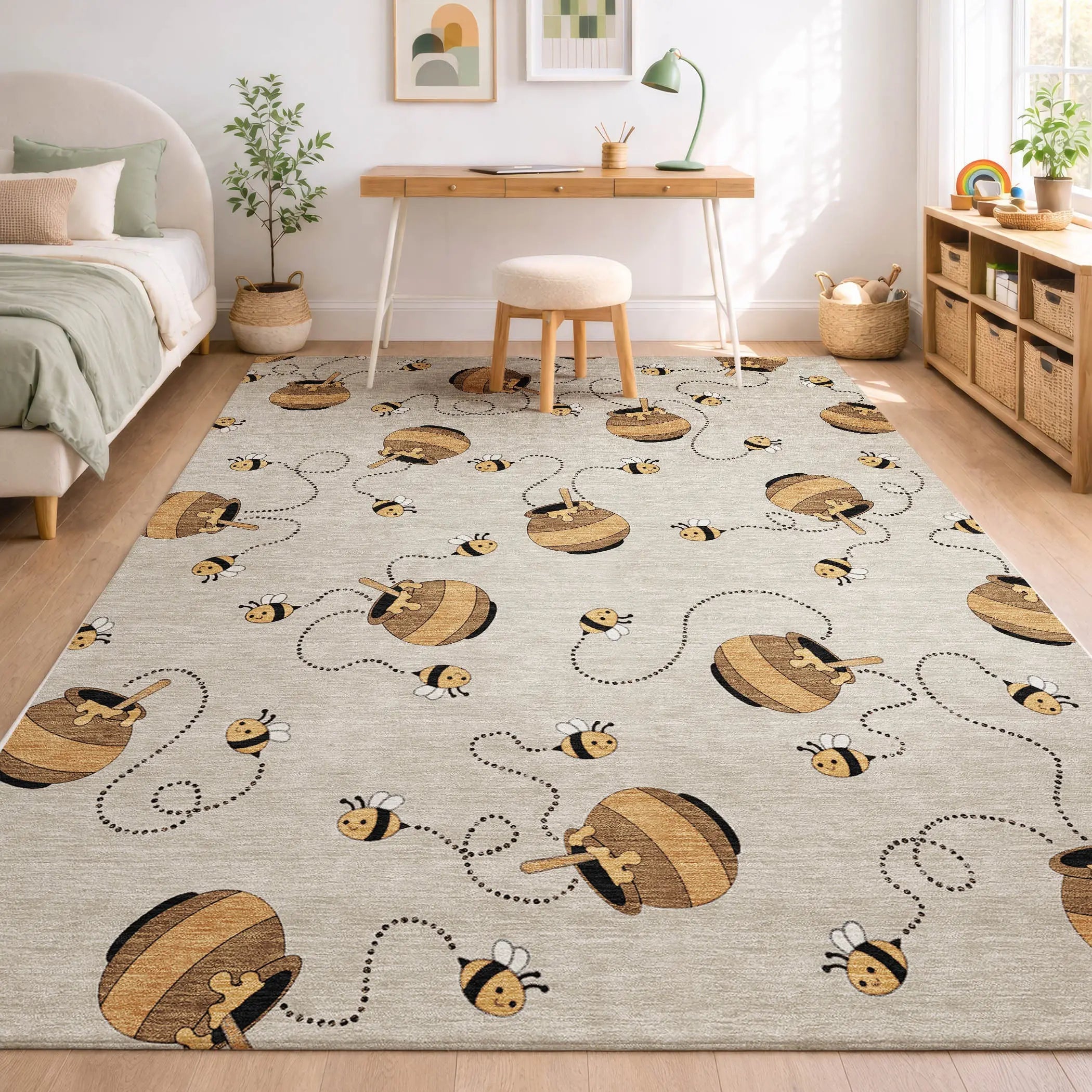 8' X 10' Beige And Ivory Geometric Washable Indoor Outdoor Area Rug Homeroots Outdoor