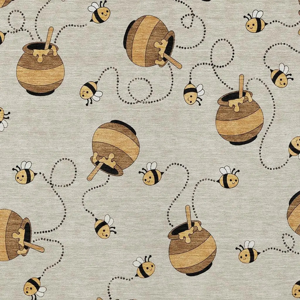 8' X 10' Beige And Ivory Geometric Washable Indoor Outdoor Area Rug Homeroots Outdoor