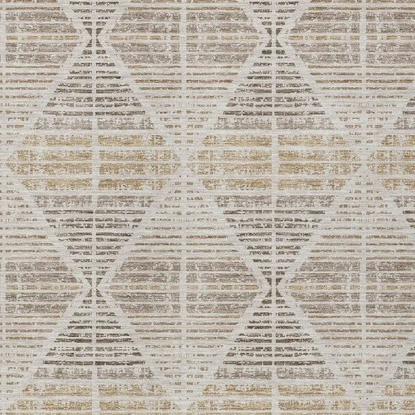 8' X 10' Beige And Ivory Geometric Washable Indoor Outdoor Area Rug Homeroots Outdoor