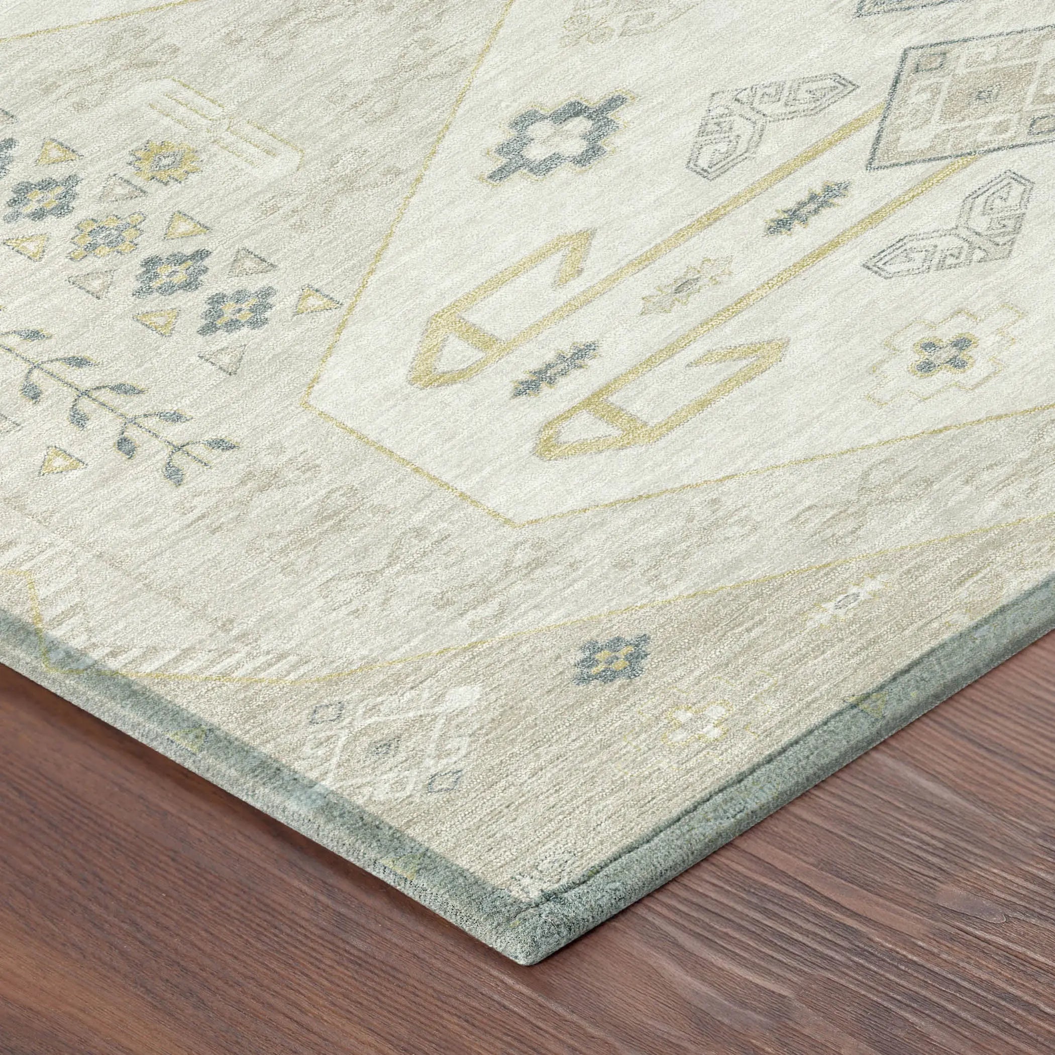 8' X 10' Beige And Ivory Geometric Washable Indoor Outdoor Area Rug Homeroots Outdoor