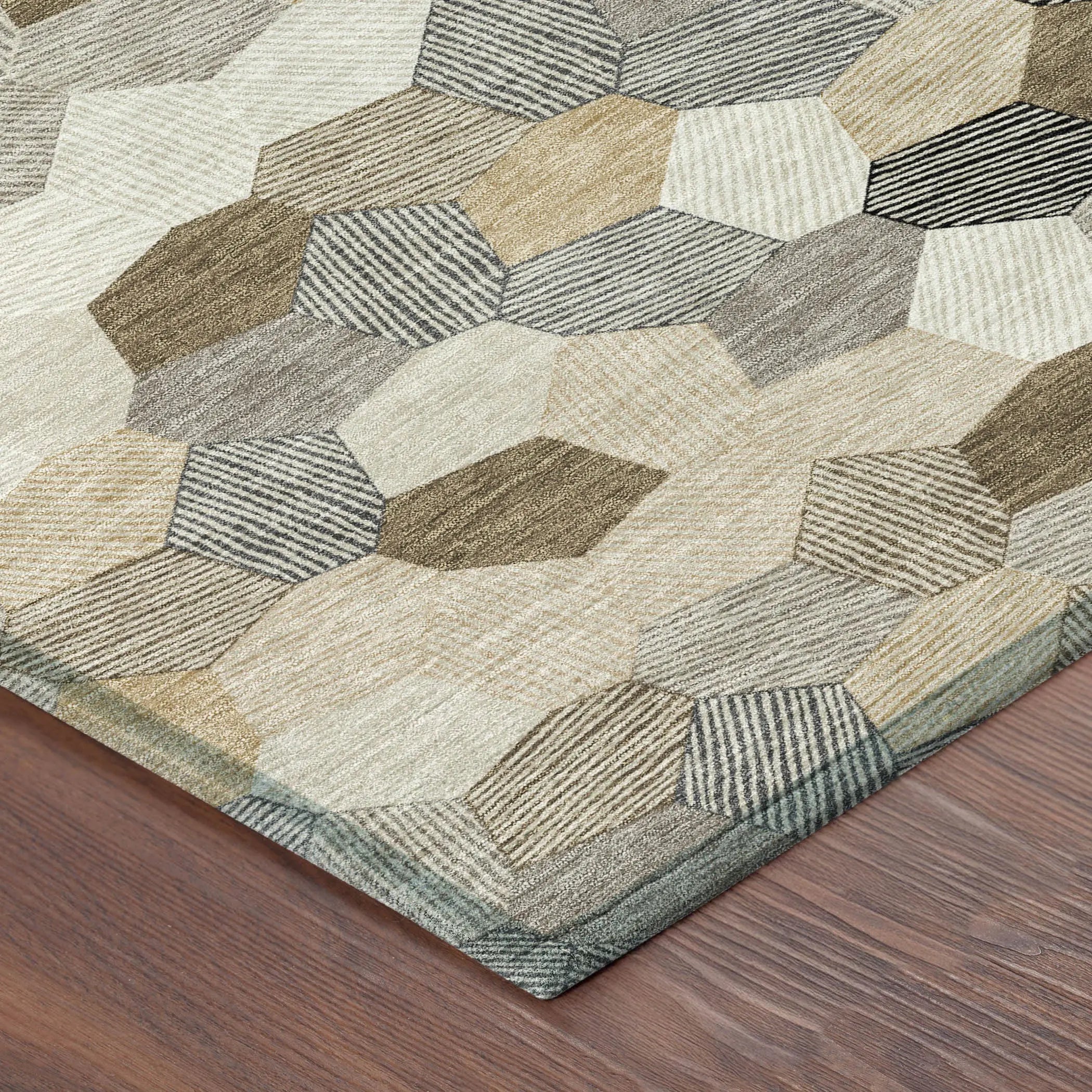8' X 10' Beige And Ivory Geometric Washable Indoor Outdoor Area Rug Homeroots Outdoor