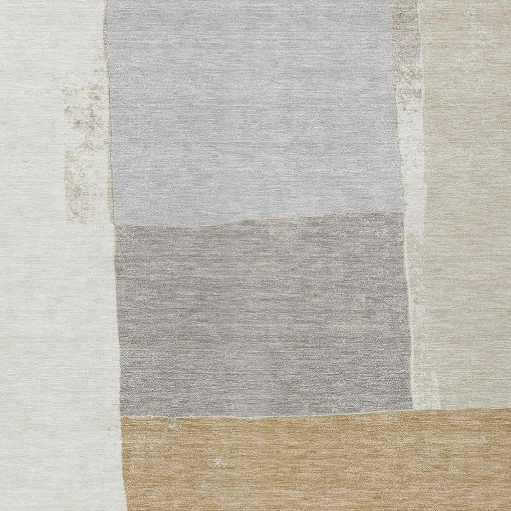 8' X 10' Beige And Ivory Geometric Washable Indoor Outdoor Area Rug Homeroots Outdoor