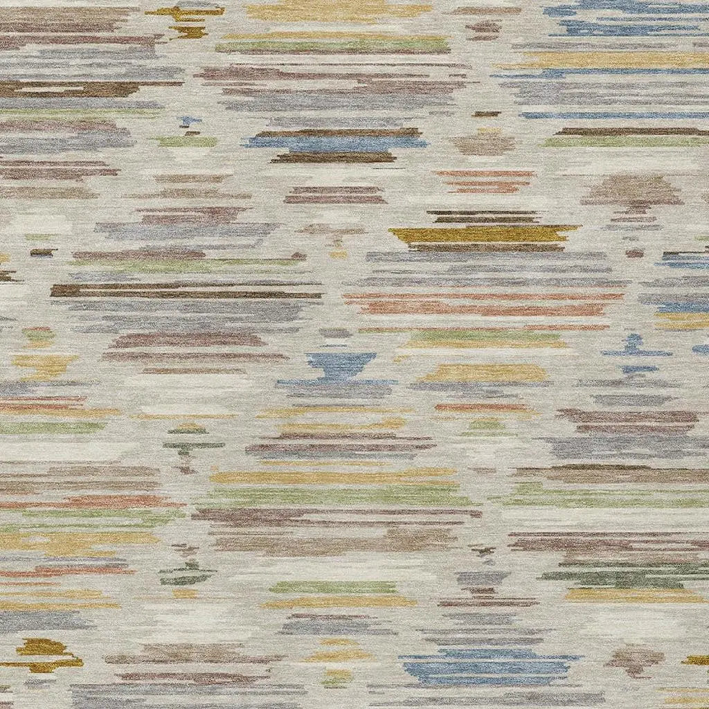 8' X 10' Beige And Ivory Southwestern Washable Indoor Outdoor Area Rug Homeroots Outdoor
