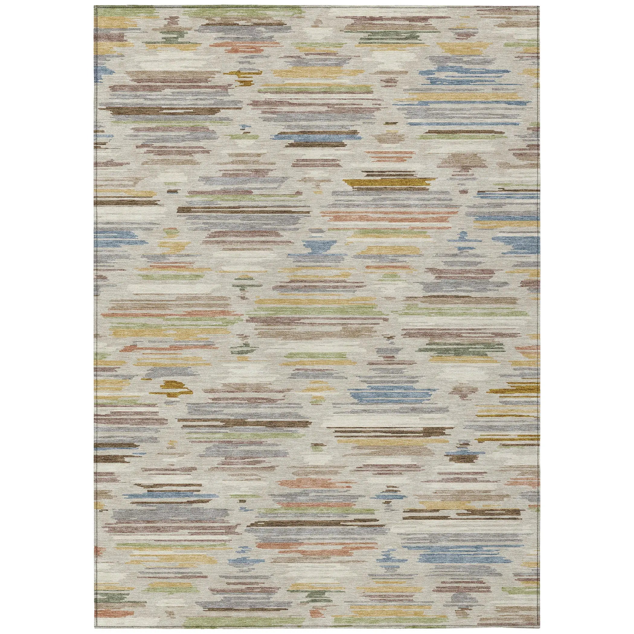8' X 10' Beige And Ivory Southwestern Washable Indoor Outdoor Area Rug Homeroots Outdoor